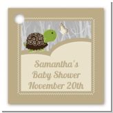 Baby Turtle Neutral - Personalized Baby Shower Card Stock Favor Tags
