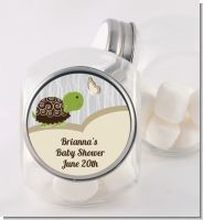 Baby Turtle Neutral - Personalized Baby Shower Candy Jar