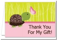 Baby Turtle Pink - Baby Shower Thank You Cards