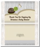 Baby Turtle Neutral - Personalized Popcorn Wrapper Baby Shower Favors