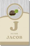 Baby Turtle Neutral - Personalized Baby Shower Nursery Wall Art