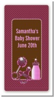 Baby Bling Pink - Custom Rectangle Baby Shower Sticker/Labels