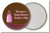 Baby Bling Pink - Personalized Baby Shower Pocket Mirror Favors