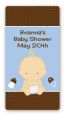Baby Boy Caucasian - Custom Rectangle Baby Shower Sticker/Labels thumbnail