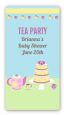 Baby Brewing Tea Party - Custom Rectangle Baby Shower Sticker/Labels thumbnail