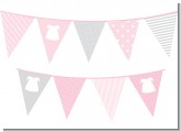 Sweet Little Lady - Baby Shower Themed Pennant Set