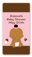 Baby Girl African American - Custom Rectangle Baby Shower Sticker/Labels thumbnail