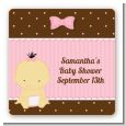 Baby Girl Asian - Square Personalized Baby Shower Sticker Labels thumbnail