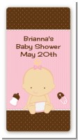 Baby Girl Caucasian - Custom Rectangle Baby Shower Sticker/Labels