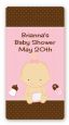 Baby Girl Caucasian - Custom Rectangle Baby Shower Sticker/Labels thumbnail