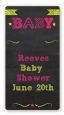 Baby Girl Chalk Inspired - Custom Rectangle Baby Shower Sticker/Labels thumbnail