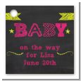 Baby Girl Chalk Inspired - Personalized Baby Shower Card Stock Favor Tags thumbnail