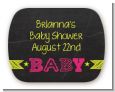Baby Girl Chalk Inspired - Personalized Baby Shower Rounded Corner Stickers thumbnail