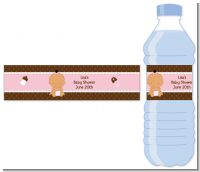 Baby Girl Hispanic - Personalized Baby Shower Water Bottle Labels