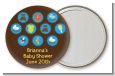 Baby Icons Blue - Personalized Baby Shower Pocket Mirror Favors thumbnail