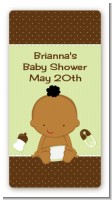 Baby Neutral African American - Custom Rectangle Baby Shower Sticker/Labels