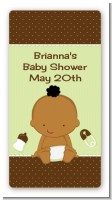 Baby Neutral African American - Custom Rectangle Baby Shower Sticker/Labels