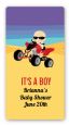 Baby On A Quad - Custom Rectangle Baby Shower Sticker/Labels thumbnail
