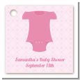 Baby Outfit Pink - Personalized Baby Shower Card Stock Favor Tags thumbnail