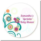 Baby Sprinkle - Round Personalized Baby Shower Sticker Labels
