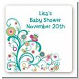 Baby Sprinkle - Square Personalized Baby Shower Sticker Labels thumbnail
