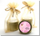 Ballet Dancer - Birthday Party Gold Tin Candle Favors