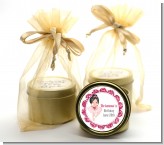 Ballerina - Birthday Party Gold Tin Candle Favors