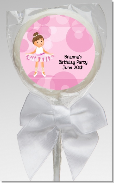 Ballet Dancer - Personalized Birthday Party Lollipop Favors