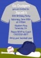 Baseball Jersey Blue and Grey - Birthday Party Invitations thumbnail