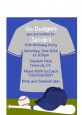 Baseball Jersey Blue and Grey - Birthday Party Petite Invitations thumbnail