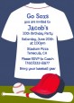 Baseball Jersey Blue and Red - Birthday Party Invitations thumbnail