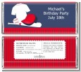 Baseball Jersey Blue and Red - Personalized Birthday Party Candy Bar Wrappers thumbnail