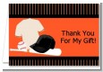 Baseball Jersey Orange and Black - Birthday Party Thank You Cards thumbnail