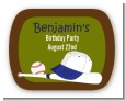 Baseball - Personalized Birthday Party Rounded Corner Stickers thumbnail