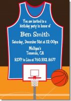 Basketball - Birthday Party Invitations