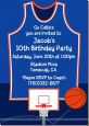 Basketball Jersey Blue and Orange - Birthday Party Invitations thumbnail