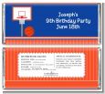 Basketball Jersey Blue and Orange - Personalized Birthday Party Candy Bar Wrappers thumbnail
