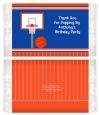 Basketball Jersey Blue and Orange - Personalized Popcorn Wrapper Birthday Party Favors thumbnail
