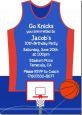 Basketball Jersey Blue and Red - Birthday Party Invitations thumbnail