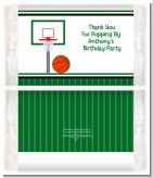 Basketball Jersey Green and White - Personalized Popcorn Wrapper Birthday Party Favors