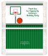 Basketball Jersey Green and White - Personalized Popcorn Wrapper Birthday Party Favors thumbnail
