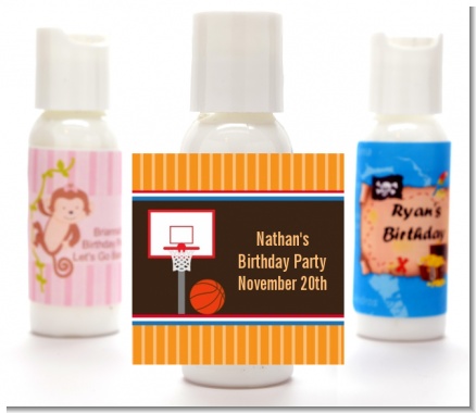 Basketball - Personalized Birthday Party Lotion Favors