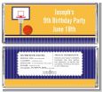 Basketball Purple and Yellow - Personalized Birthday Party Candy Bar Wrappers thumbnail