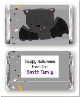 Bat - Personalized Halloween Mini Candy Bar Wrappers