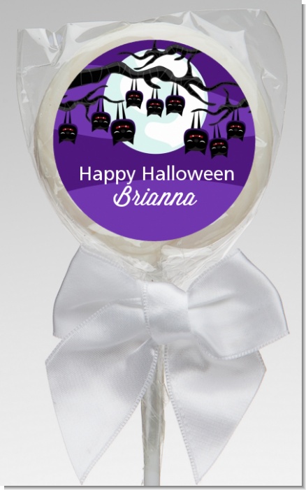 Bats On A Branch - Personalized Halloween Lollipop Favors