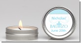 Bautizo Cross Blue - Baptism / Christening Candle Favors