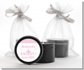 Bautizo Cross Pink - Baptism / Christening Black Candle Tin Favors