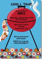 BBQ Grill - Birthday Party Invitations