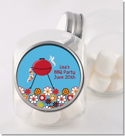 BBQ Grill - Personalized Birthday Party Candy Jar