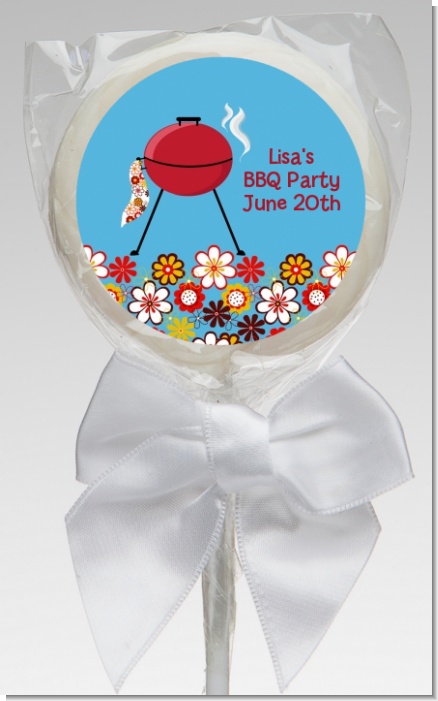 BBQ Grill - Personalized Birthday Party Lollipop Favors